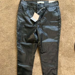 Tayshia High Waisted Faux Leather KanCan pants